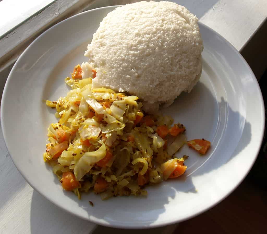 Ugali and Cabbage by Bitterjug at Flickr