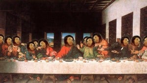 Ruined Ecce Homo fresco in The Last Supper via Know Your Meme.