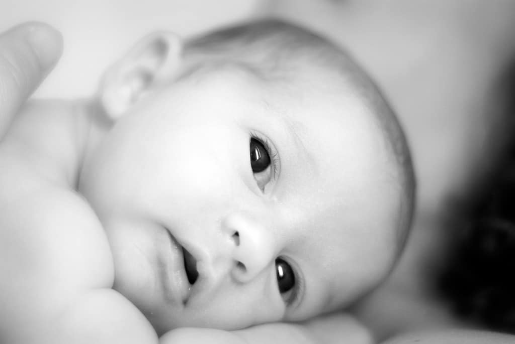 BW Baby Eyes by peasap at Flickr