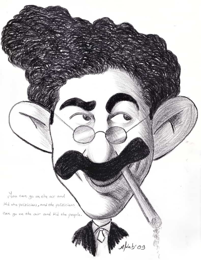 Groucho Sketch by Wasfi Akab at Flickr