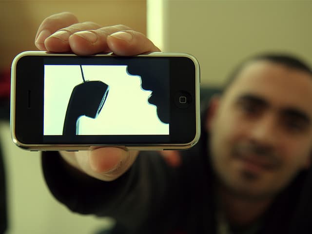 Iphone + Phone by Florin Hatmanu at Flickr