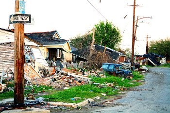 The lower 9th Ward of New Orleans post-Katrina