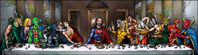 A Superhero Last Supper