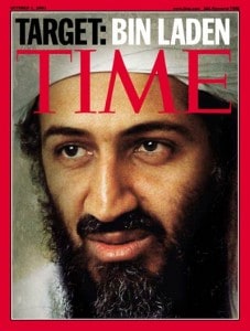 Osama Bin Laden on the cover of Time Magazine.