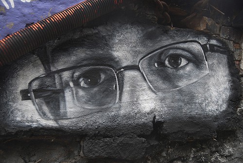 A mural of Edward Snowden 
