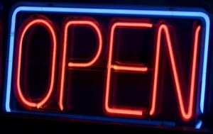Open Sign by Chip Griffin via Flickr