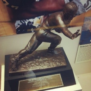 “Heisman Trophy (Woodson Edition) #UMFootball” by Flickr Creative Commons user Dave Hogg