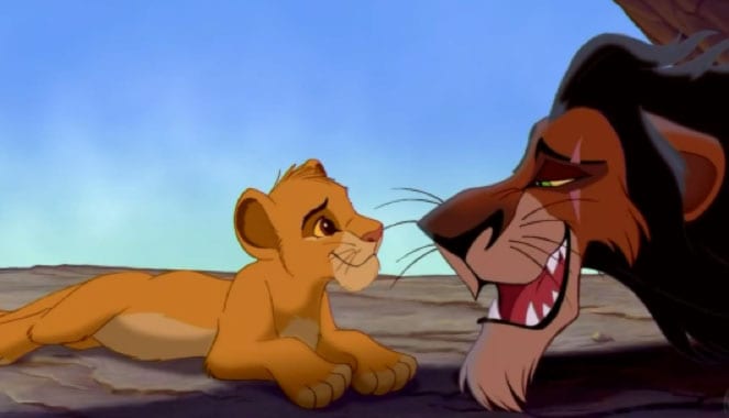 Simba and Scar from Disney's Lion King
