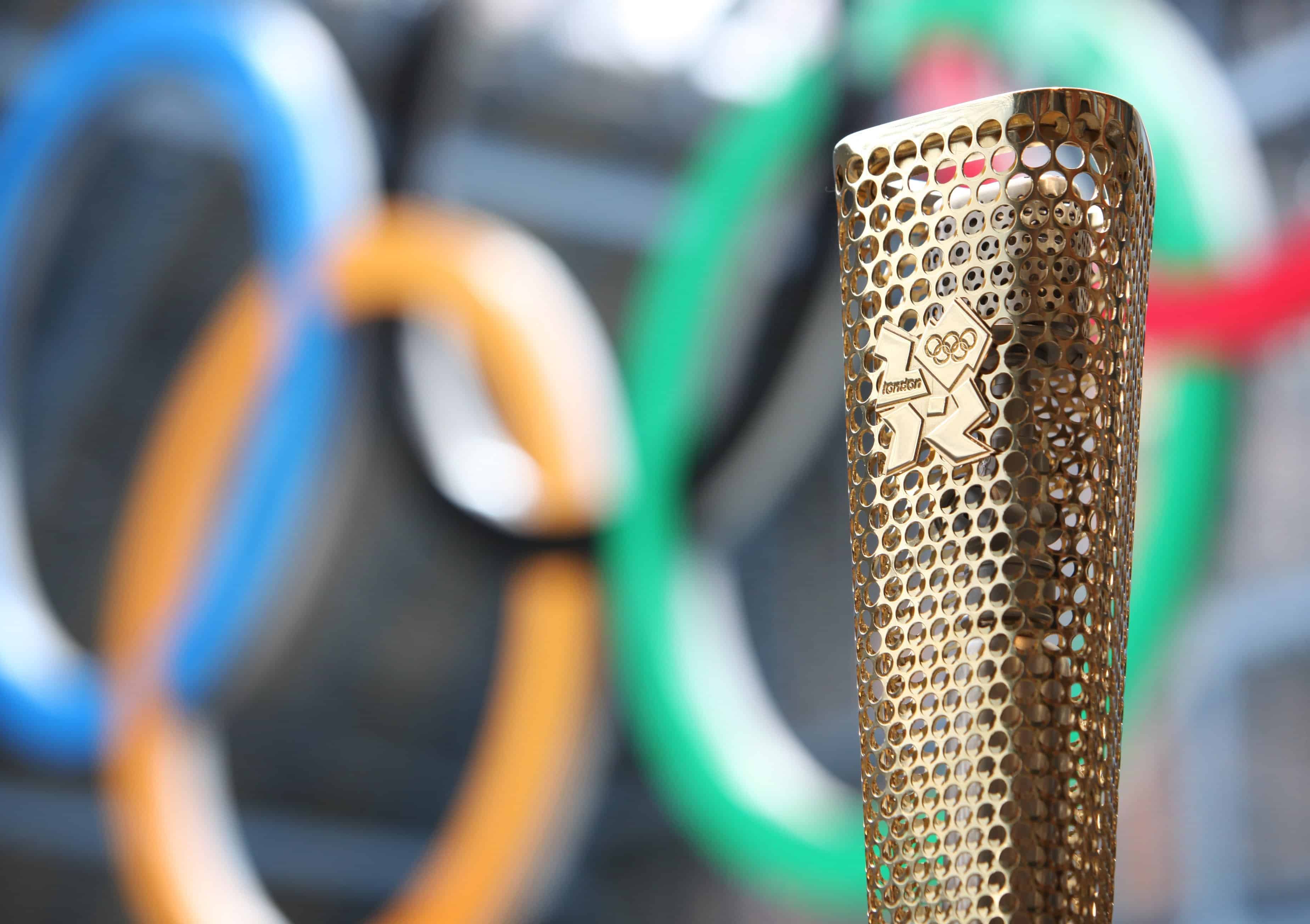 London 2012 Olympic Torch design. Copyright London 2012.