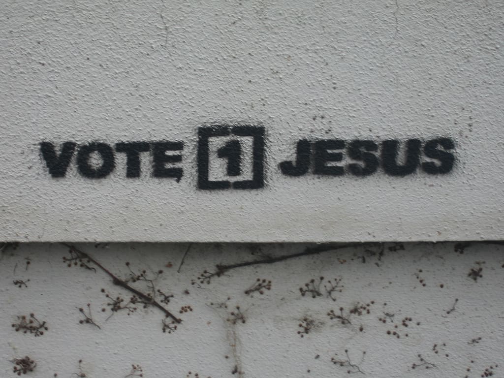 Vote 1 Jesus by Broken Simulacra at Flickr