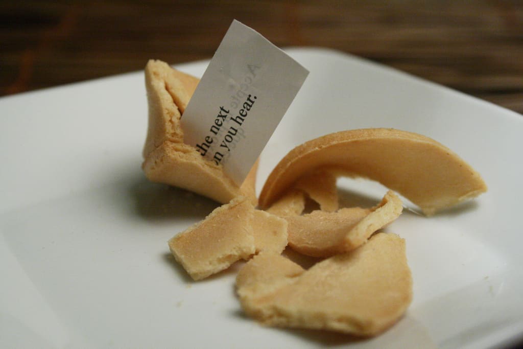 Broken Fortune Cookie by ccharmon at Flickr