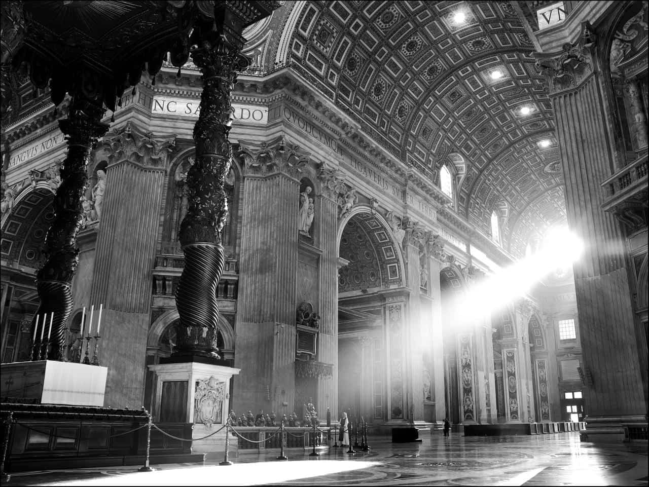 Light at St. Peters BW by MarcelGermain at Flickr