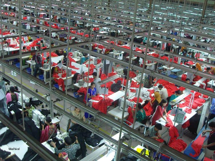 Garment Factory in Bangladesh via WikiCommons.
