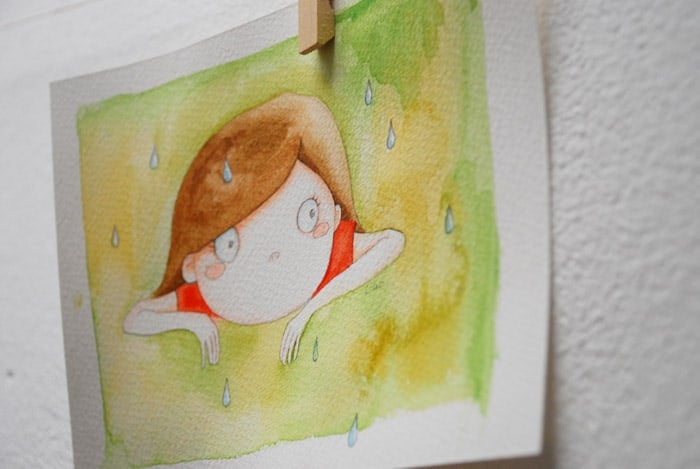 Rain Watercolor by adacao at Flickr