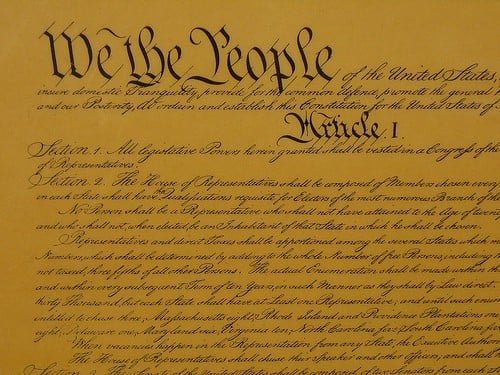 U.S. Constitution image courtesy Flickr user Adam Theo