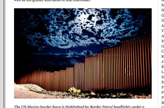 US-Mexico Border Fence from featureshoot.com
