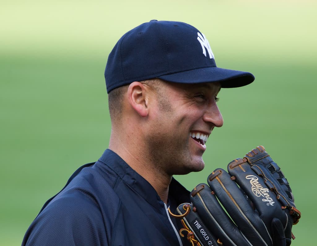 Jeter Smiling by Keith Allison at Flickr