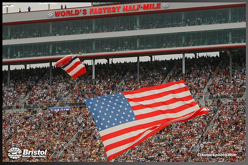American Flag Image courtesy Flickr user Bristol Motor Speedway and Dragway