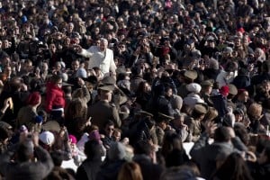 Pope Francis among the faithful