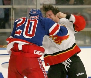 A good ole-fashioned hockey fight Patrick Tuohy / Shutterstock.com