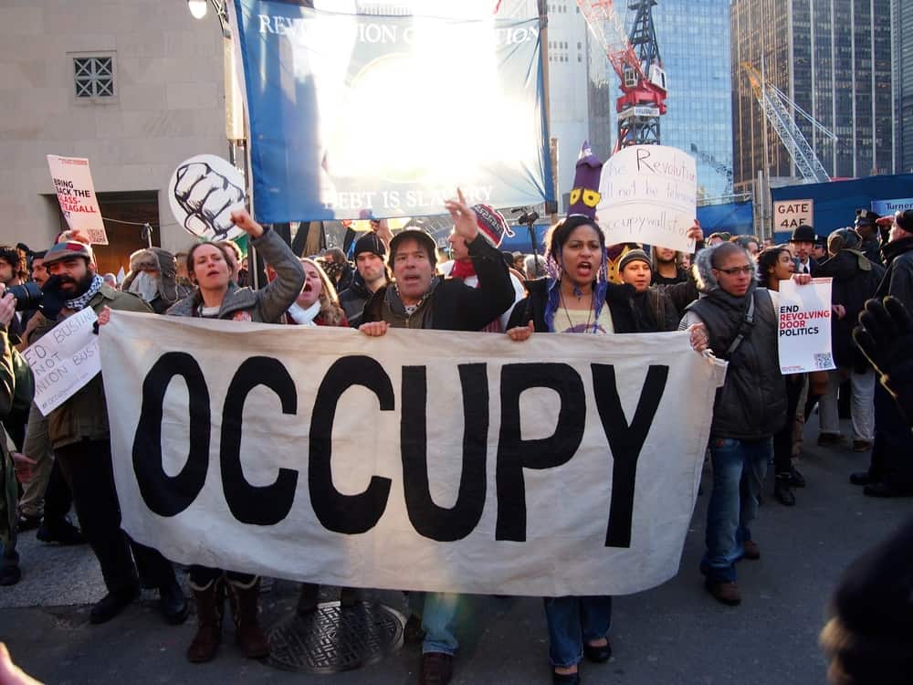Unidentified Occupy Wall Street protesters by Daryl Lang/Shutterstock