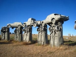 Carhenge. Yup, it's a thing. Chris M Morris / Flickr Creative Commons