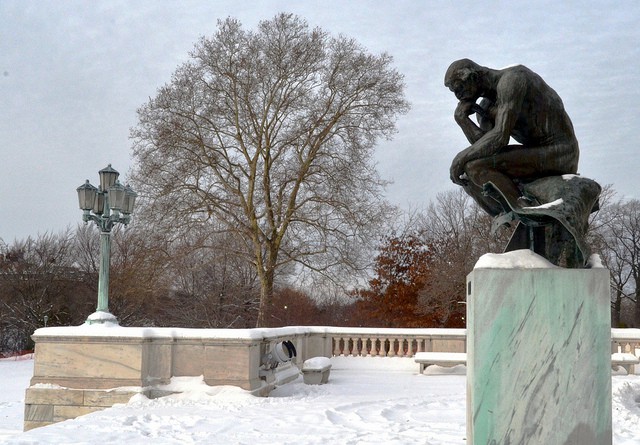 The Thinker Contemplates Cleveland Winters/Erik Drost on Flicker Creative Commons