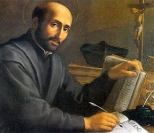 Ignatius Writing the Constitutions of the Society of Jesus