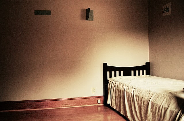 The empty bed. 