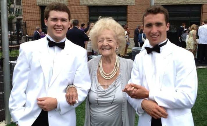 Grandmother with two of her grandsons